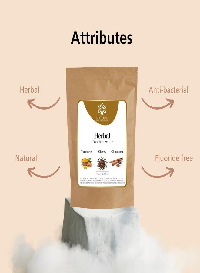 NATUUR - Herbal Toothpowder - 100g | With Turmeric, Cinnamon & Cloves | Help Natural Teeth Whitening | Promotes Healthy Gums | Chemical-Free Formula | Suitable for Everyday Use - Image 2